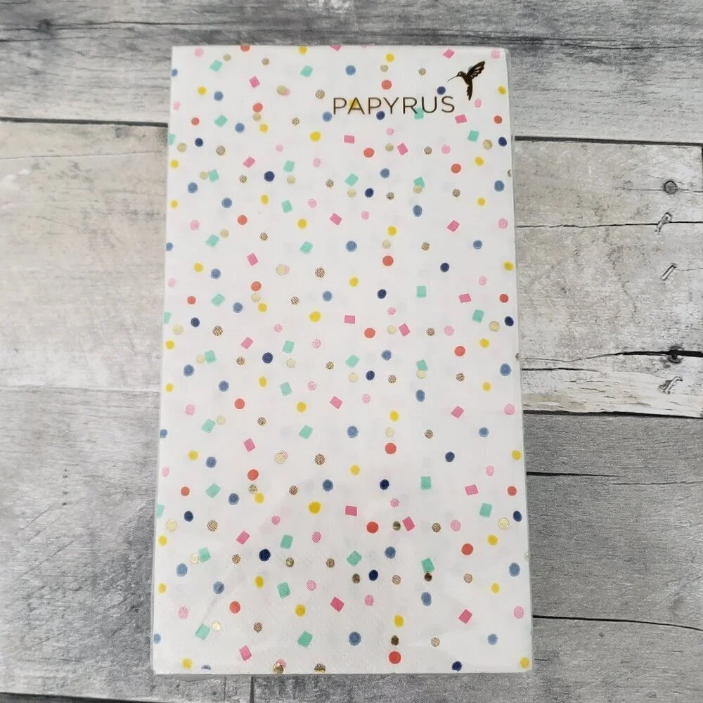 NWT - Papyrus Confetti Paper Napkins - Set of 32